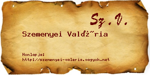 Szemenyei Valéria névjegykártya