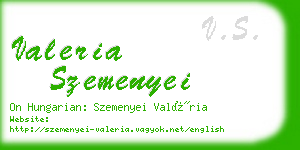 valeria szemenyei business card